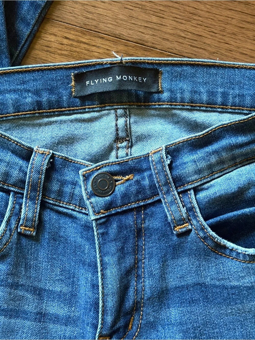 Flying Monkey Blue Distressed Women's Skinny Jeans